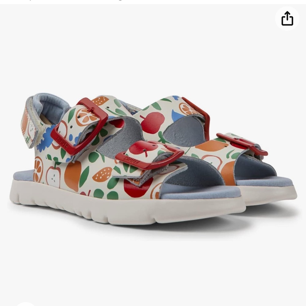 Camper Unisex-Kids Oruga Sandal Kids Floral Fruits Size 29